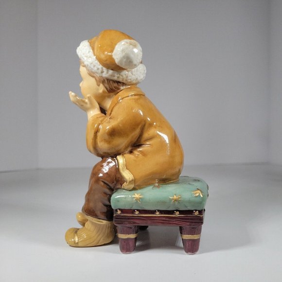 Heritage Mint LTD 2003 Porcelain Christmas Setting 1 REPLACEMENT PIECE Boy Stool - Picture 3 of 11
